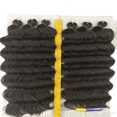 distributor wholesale deep wave hair braid products kenya crochet braid hair extension 3x ocean wave
